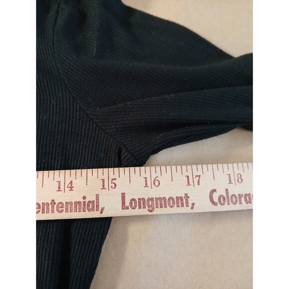 Princess Polly Long Sleeve Top Womens 10 Black Whimsigoth Ribbed Minimalist - Picture 4 of 7